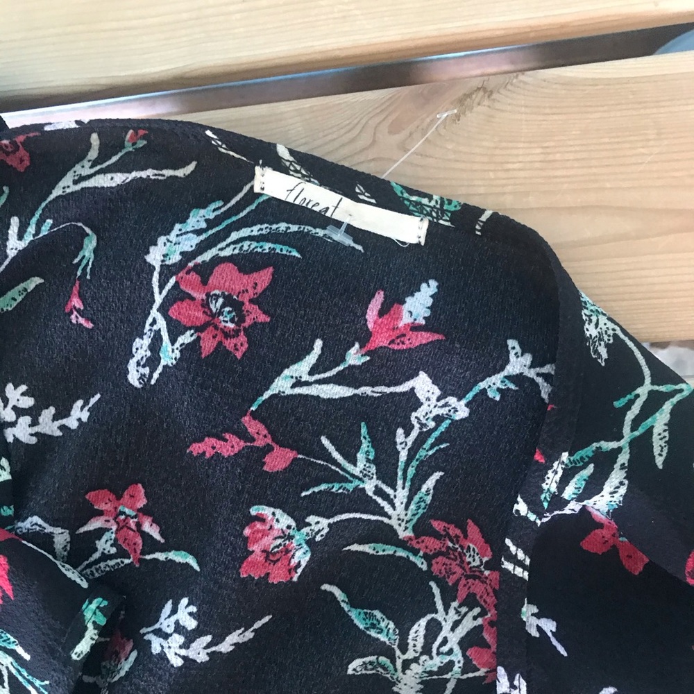 Anthropologie Floreat Aster Floral Kimono Robe Med - Picture 9 of 12